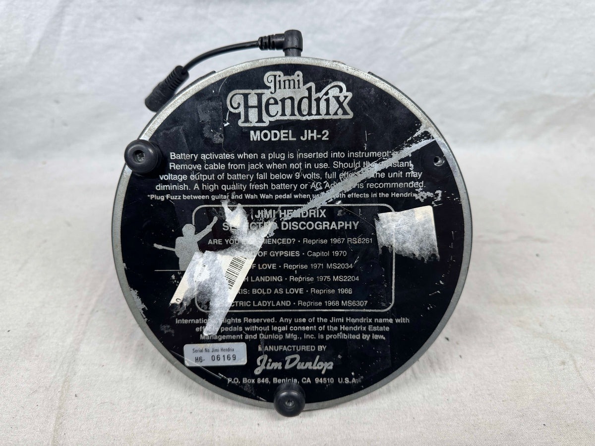 Dunlop JH-2 jh2 Jimi Hendrix Fuzz Pedal - missing 1 rubber foot pot codes date to 1990