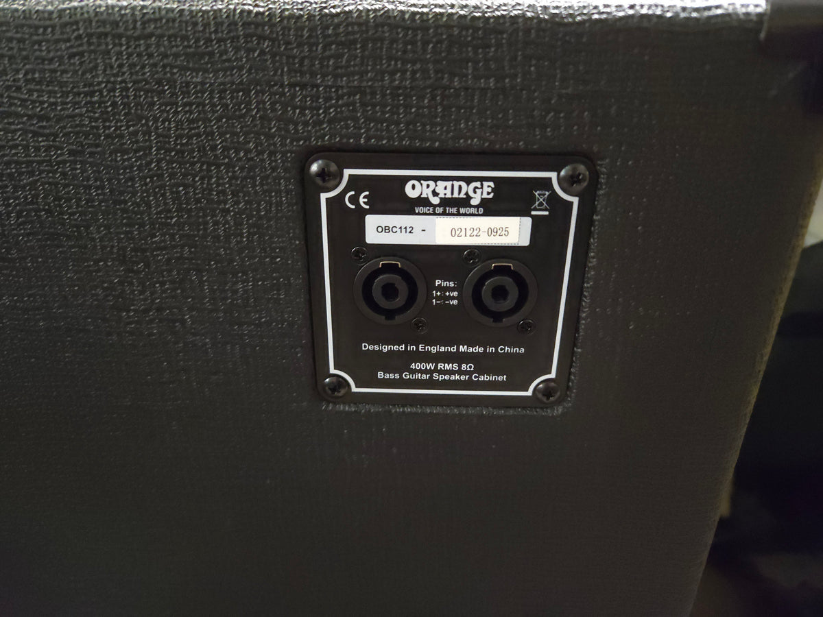 Orange OBC112 400-Watt 1x12" Bass Speaker Cabinet 2018 - Present - Black - Local Pickup Only