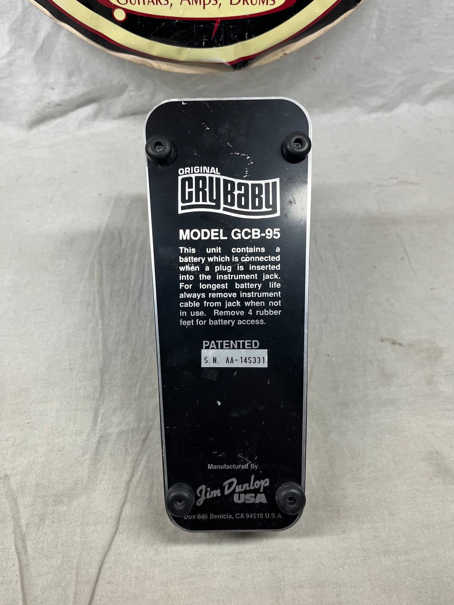 Dunlop GCB95 GCB-95 Cry Baby crybaby Wah Pedal - Rev F Circuit