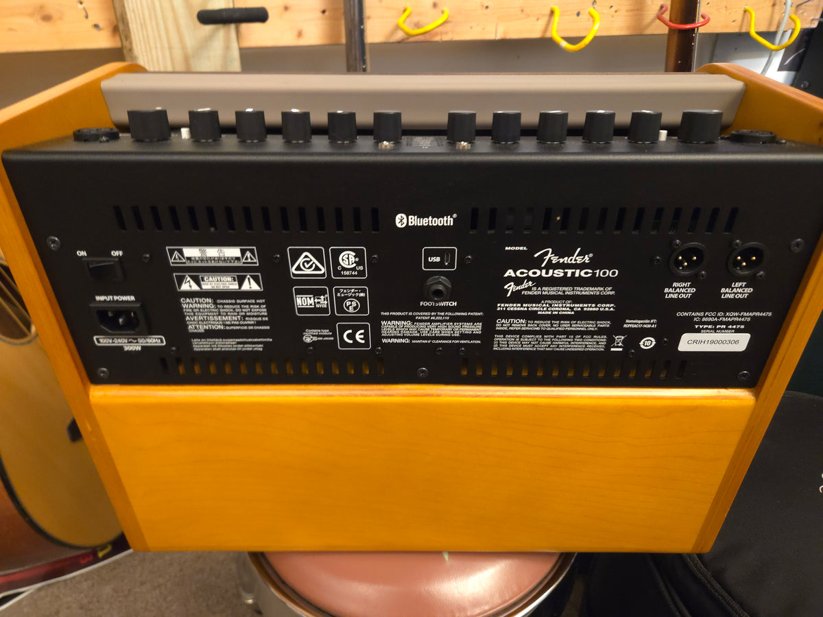 Fender Acoustic 100 2-Channel 100-Watt 1x8" Acoustic Guitar Amp 2017 - Present - Natural Blonde - Local Pickup Only