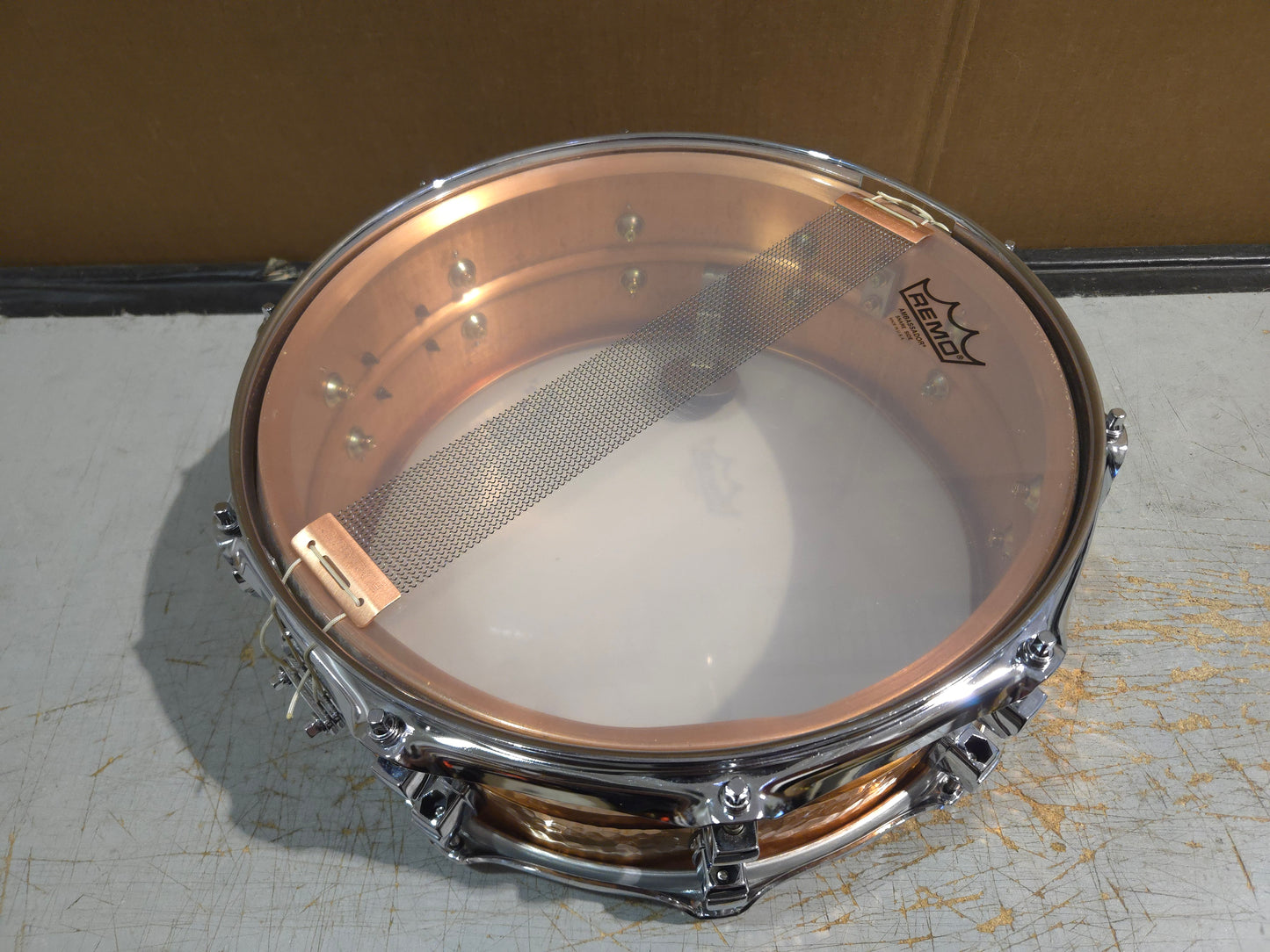 Yamaha SD655ARH Roy Haynes Signature 14x5.5" Hammered Copper Snare Drum 2000s - Copper