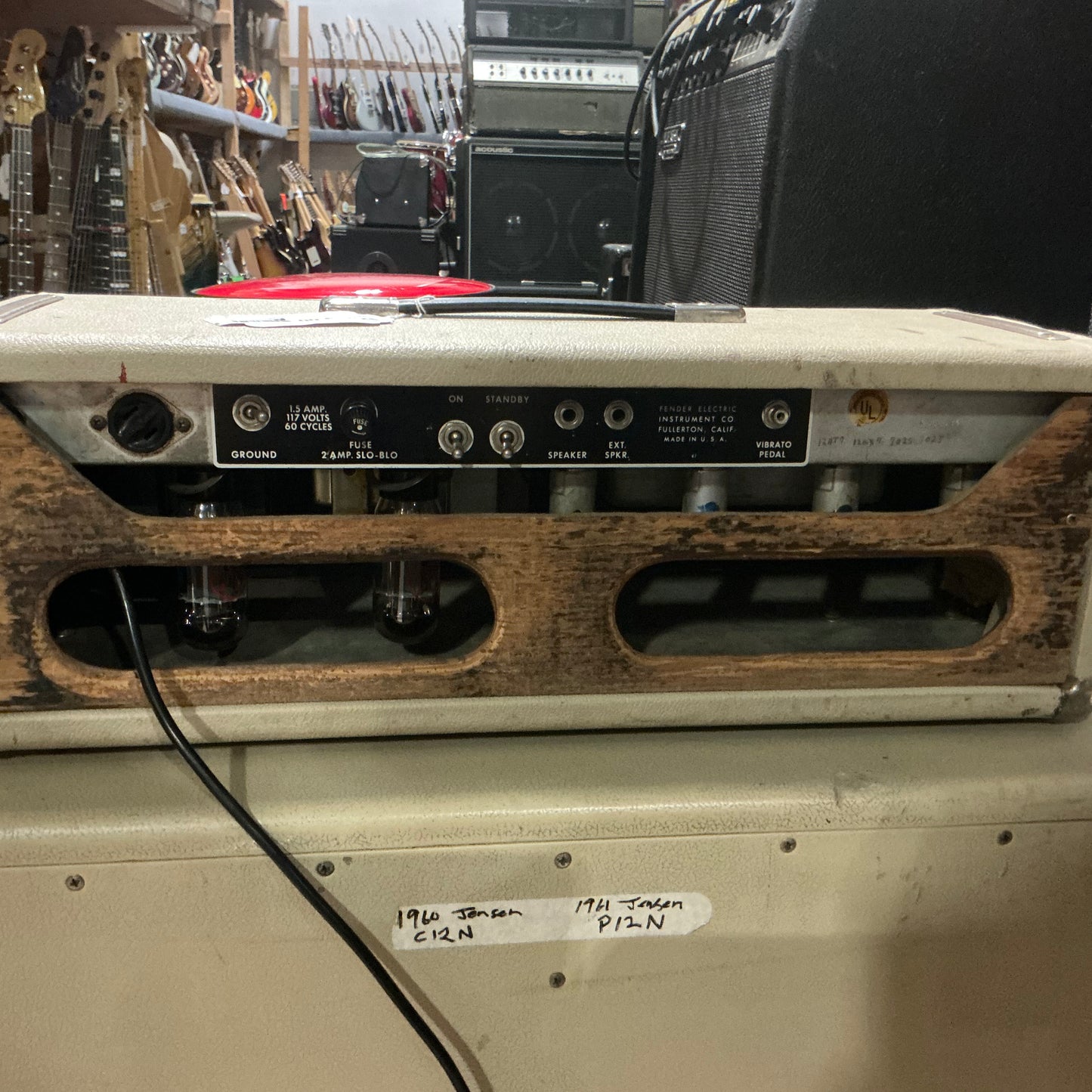 Fender Band Master bandmaster Tube Guitar Amplifier Head + 212 2x12 Speaker Cabinet - Local Pickup Only