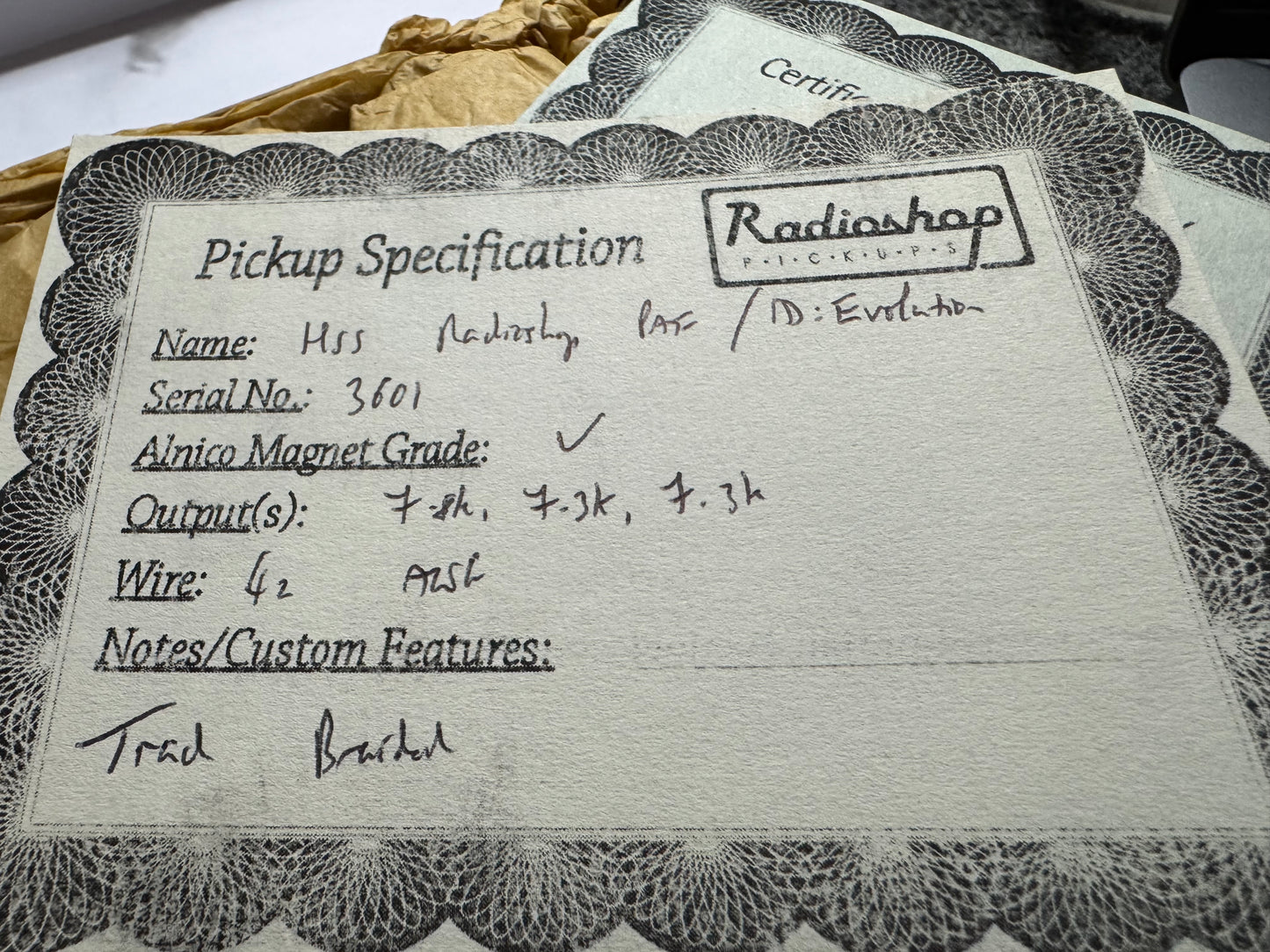 Radioshop ID:Evolution id evolution RSHSS HSS Guitar Pickup Set with COA + Box