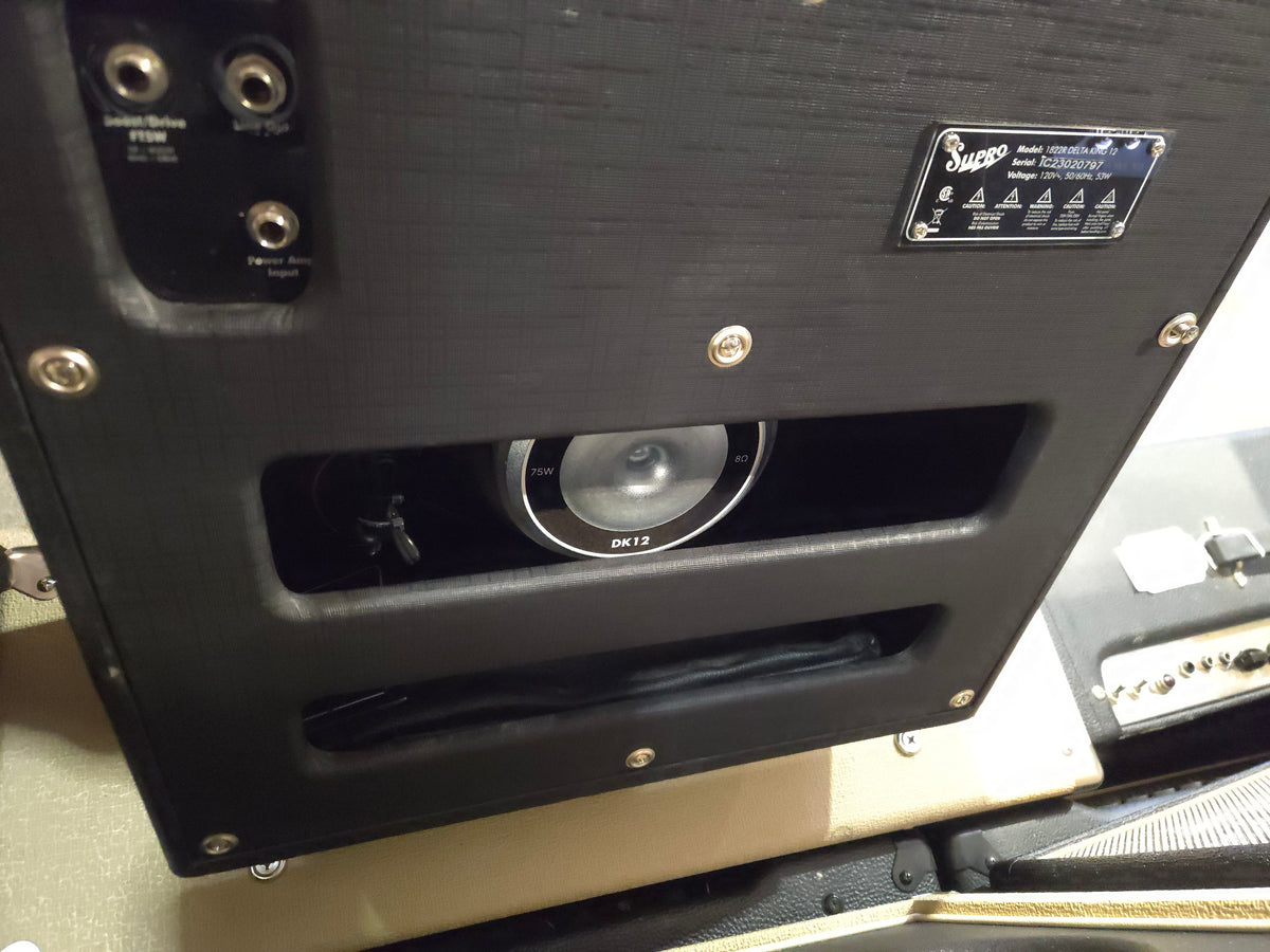 Supro 1822R Delta King 12 15-Watt 1x12" Guitar Combo 2021 - Present - Black / Black Stripes - Local Pickup Only