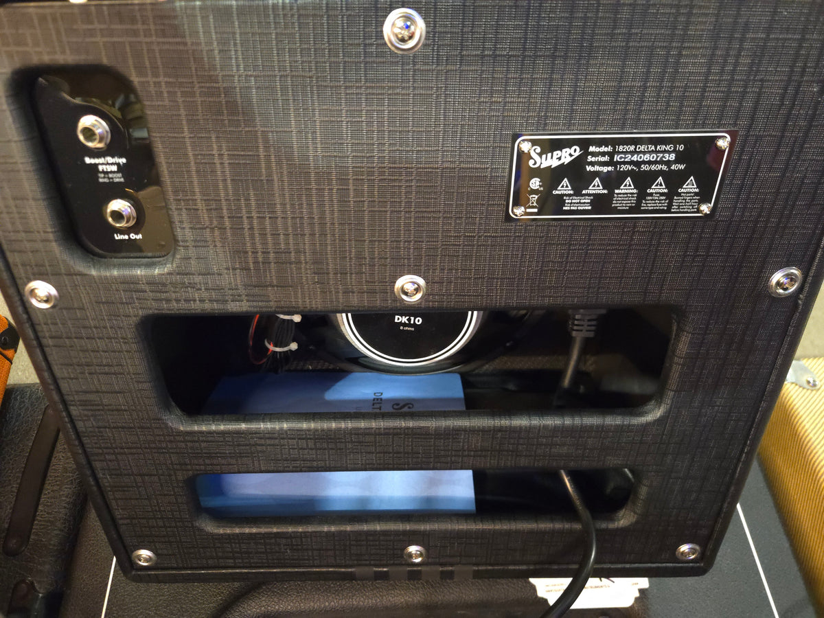 Supro 1820R Delta King 10 5-Watt 1x10" Guitar Combo 2023 - Present - Black / Black Stripes - Local Pickup Only
