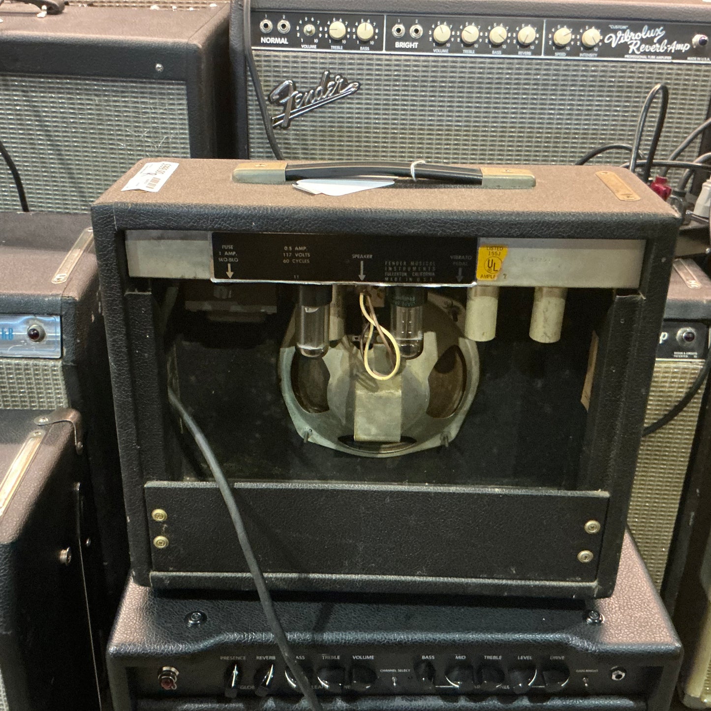 Fender Vibro Champ Tube Guitar Combo Amplifier Silverface - Local Pickup Only