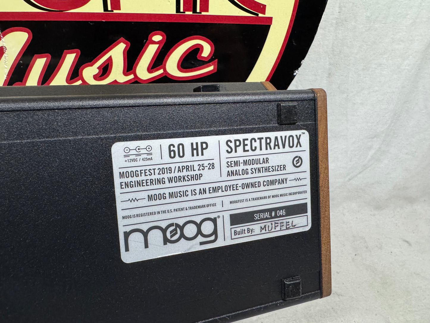 Moog Spectravox Semi-Modular Analog Synthesizer with Power Supply + Soft Case 2019 - Limited Moogfest 2019 Engineering Workshop Edition