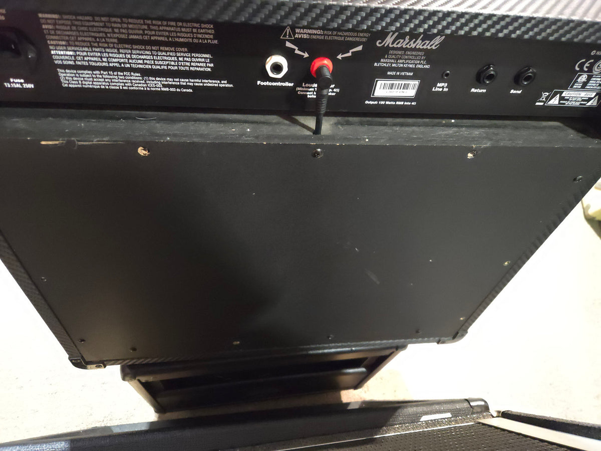 Marshall MG Carbon Fiber MG101CFX 2-Channel 100-Watt 1x12" Solid State Guitar Combo 2011 - 2018 - Black Carbon Fiber - Local Pickup Only