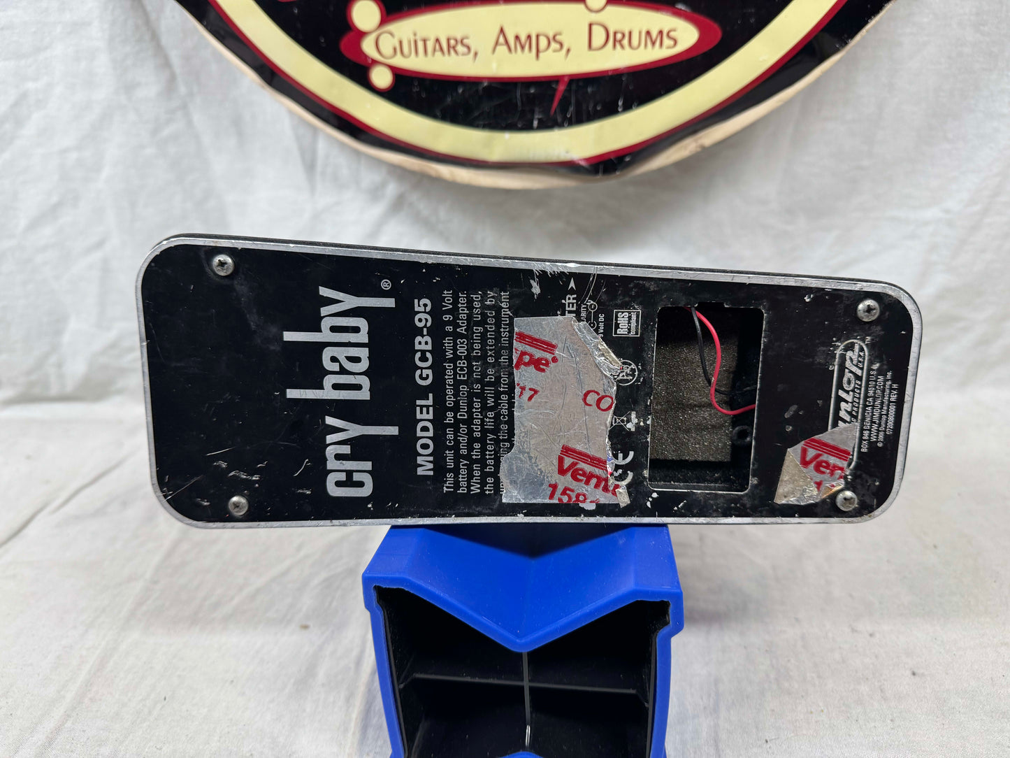 Dunlop GCB95 GCB-95 Cry Baby crybaby Wah Pedal - Rev I Circuit - missing rubber feet & battery cover