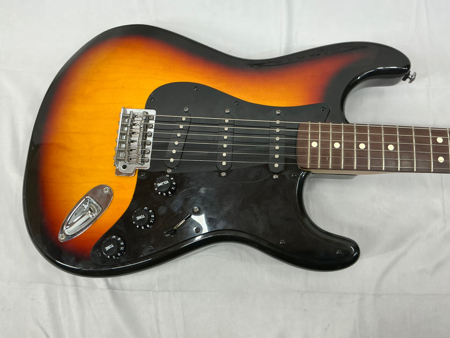 Fender PARTS Stratocaster Guitar - 2002 MIM Standard neck on ? body with WD pickguard + ? pickups