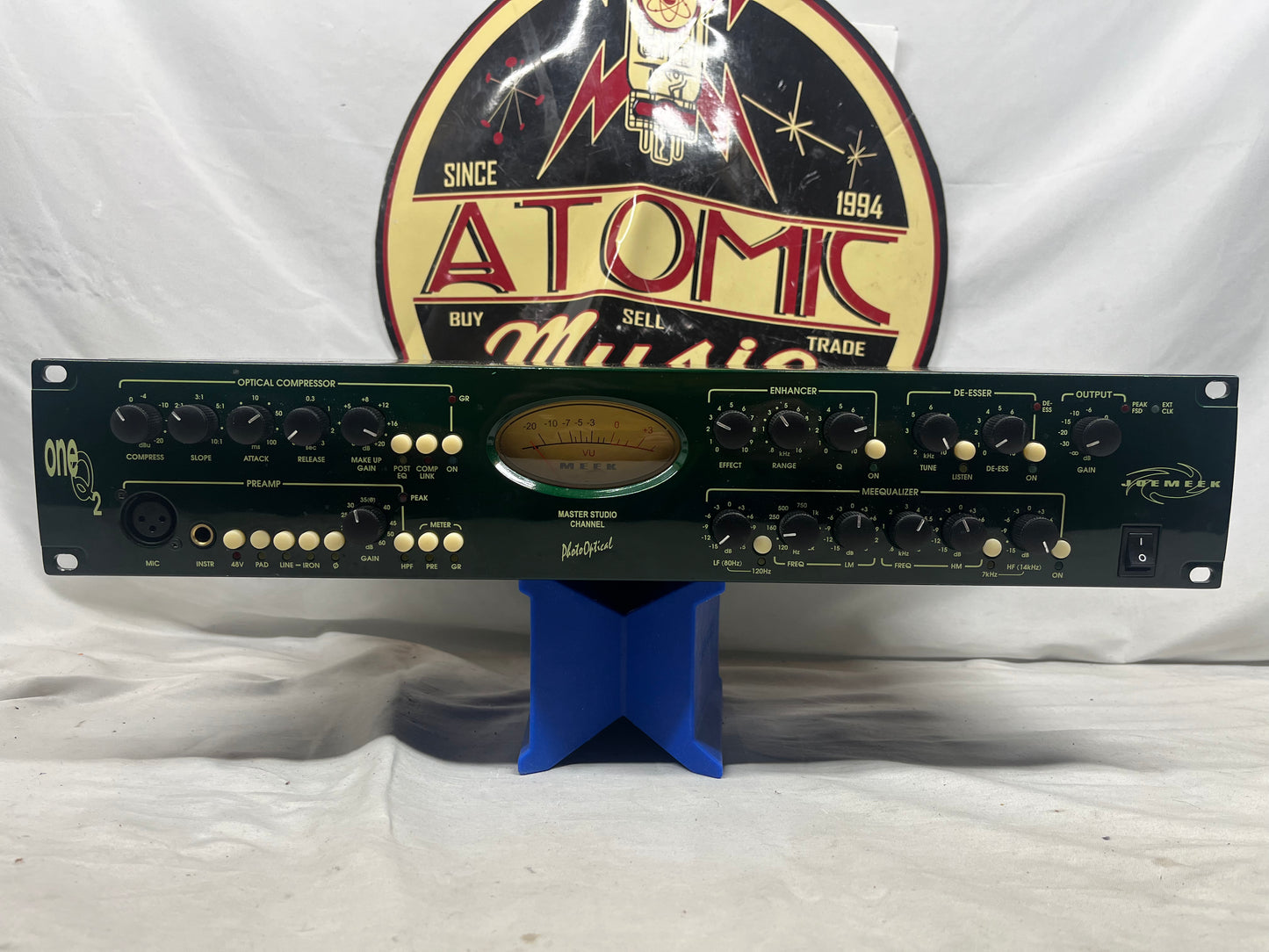 Joemeek oneQ2 Master Studio Channel Optical Compressor Preamp EQ De-Esser Rack Module