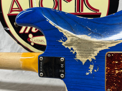 Fender USA Custom Shop '62 1962 Stratocaster Heavy Relic Guitar with COA + Case 2022 - Sapphire Blue Transparent / Rosewood fingerboard
