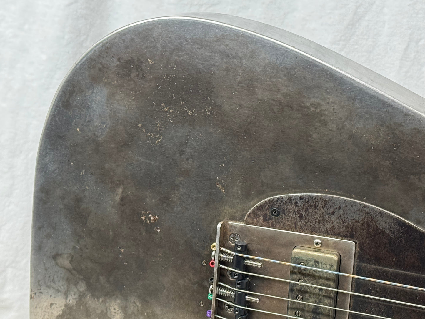 Mule Resophonic Mulecaster S-style Hollow Body Steel body Guitar with Case