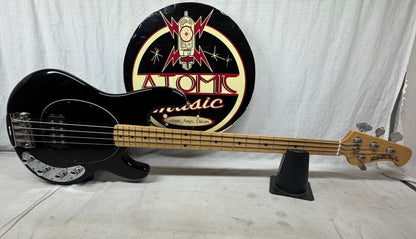 Ernie Ball Music Man Stingray sting ray 3 EQ H 3eq 4-string Bass with Case 2003 - Black / Maple neck
