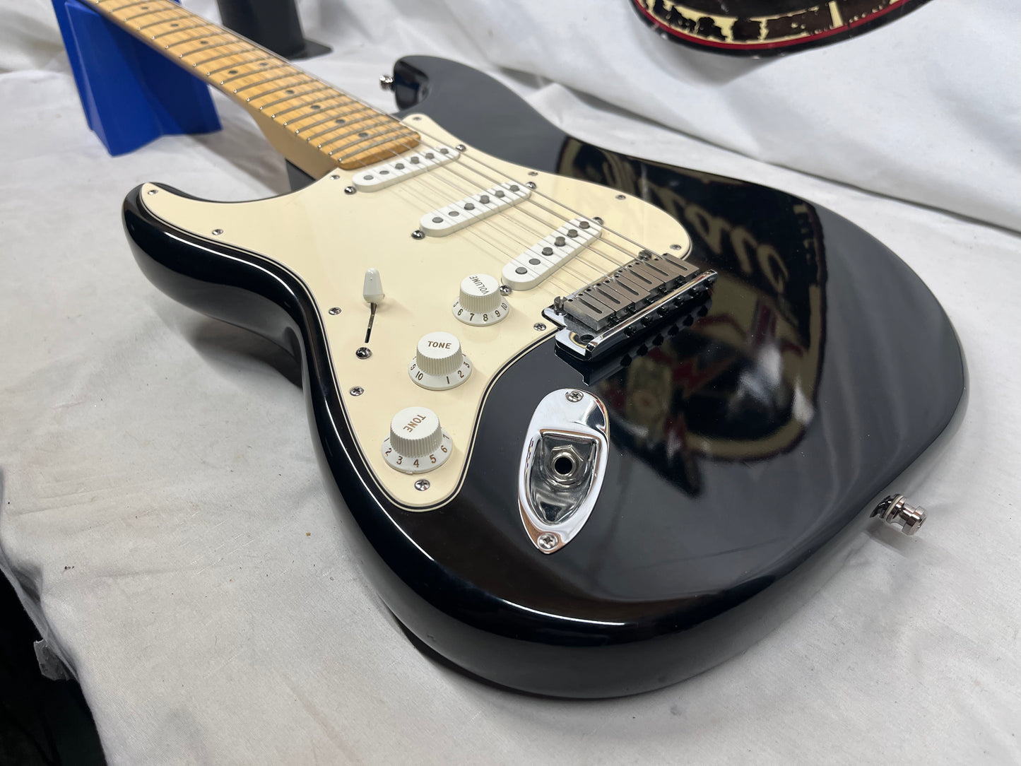 Fender American Stratocaster Strat Left Handed Lefty Electric Guitar - Black