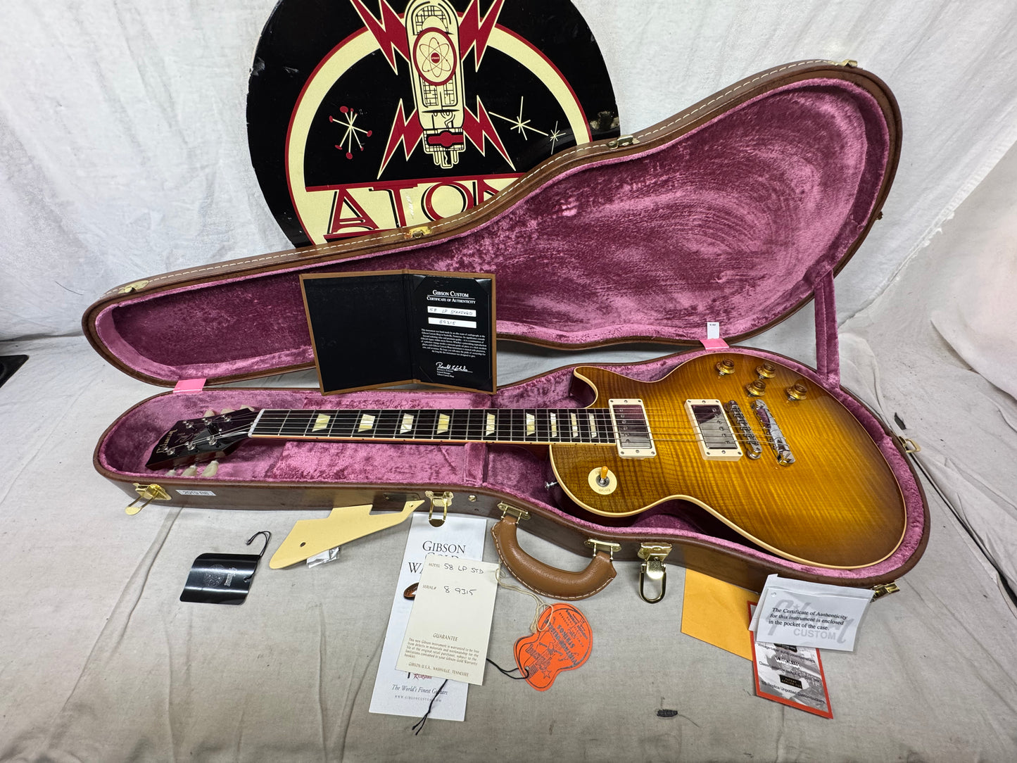 Gibson USA Custom Shop R8 '58 1958 Les Paul Standard Guitar with COA + Case 2019