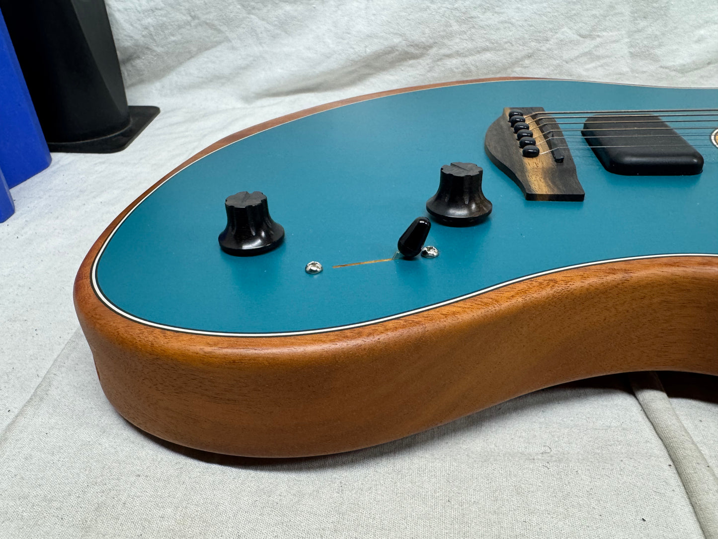 Fender American Acoustasonic Jazzmaster Guitar with Gig Bag 2021 - Ocean Turquoise / Ebony fingerboard