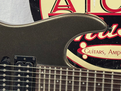 Squier by Fender Standard Series Stagemaster stage master HSH Deluxe Guitar - MIK Made In Korea 2000 - Pewter Gray Metallic
