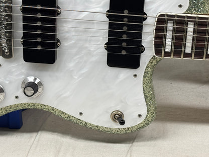 Shelton Electric Instruments Custom GalaxyFlite galaxy flite Guitar with Case 2022 - Mermaid Sea Glass Sparkle