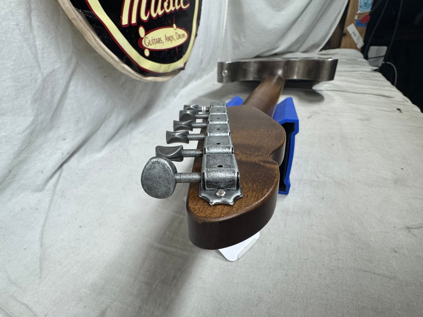 Mule Resophonic Mulecaster S-style Hollow Body Steel body Guitar with Case