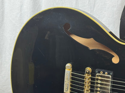 Yamaha Super Axe SA-2100 SA2100 Semi-Hollowbody Guitar with Epiphone Case - MIJ Made In Japan - Black