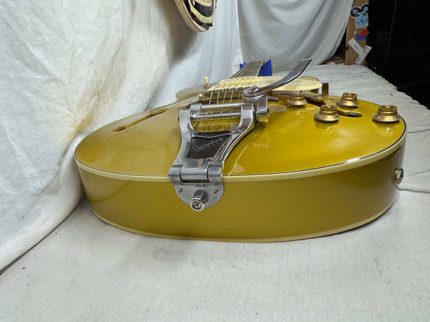 Epiphone ES-295 es295 Hollow Body Guitar with Case - MIK Made In Korea 2006 - Metallic Gold
