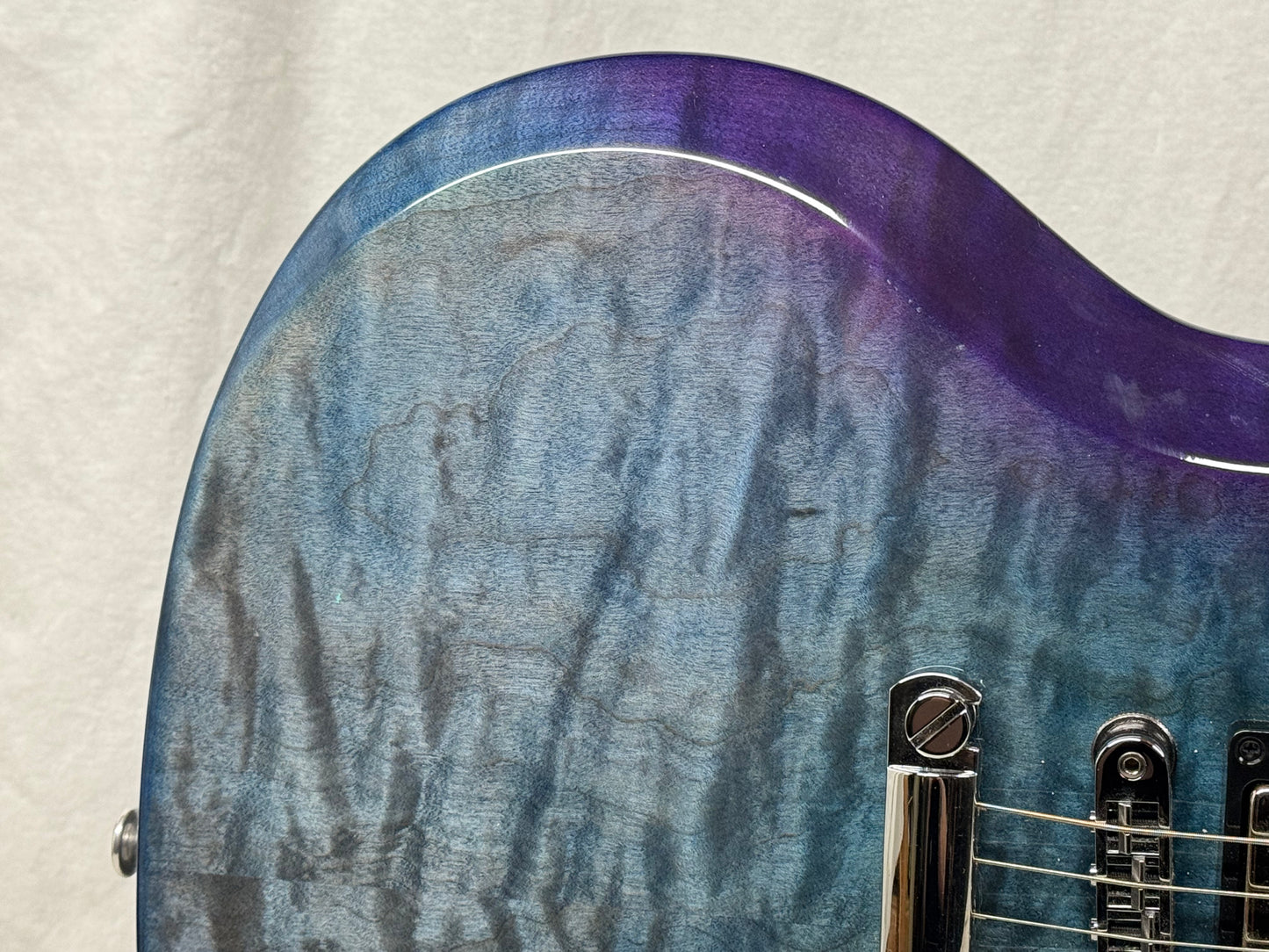 Gibson SG Modern Guitar with Case - Headstock Repaired - UGLY! 2023 - Blueberry Fade