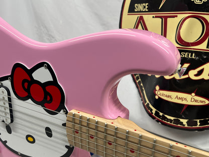 Squier by Fender x Hello Kitty Stratocaster Strat Electric Guitar 2024 with Hello Kitty Gig Bag - Pink