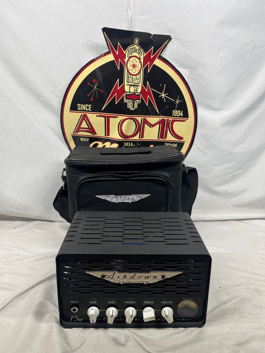Ashdown CTM-15 Classic Tube Magnifier 15-Watt Bass Amplifier Head with Cover