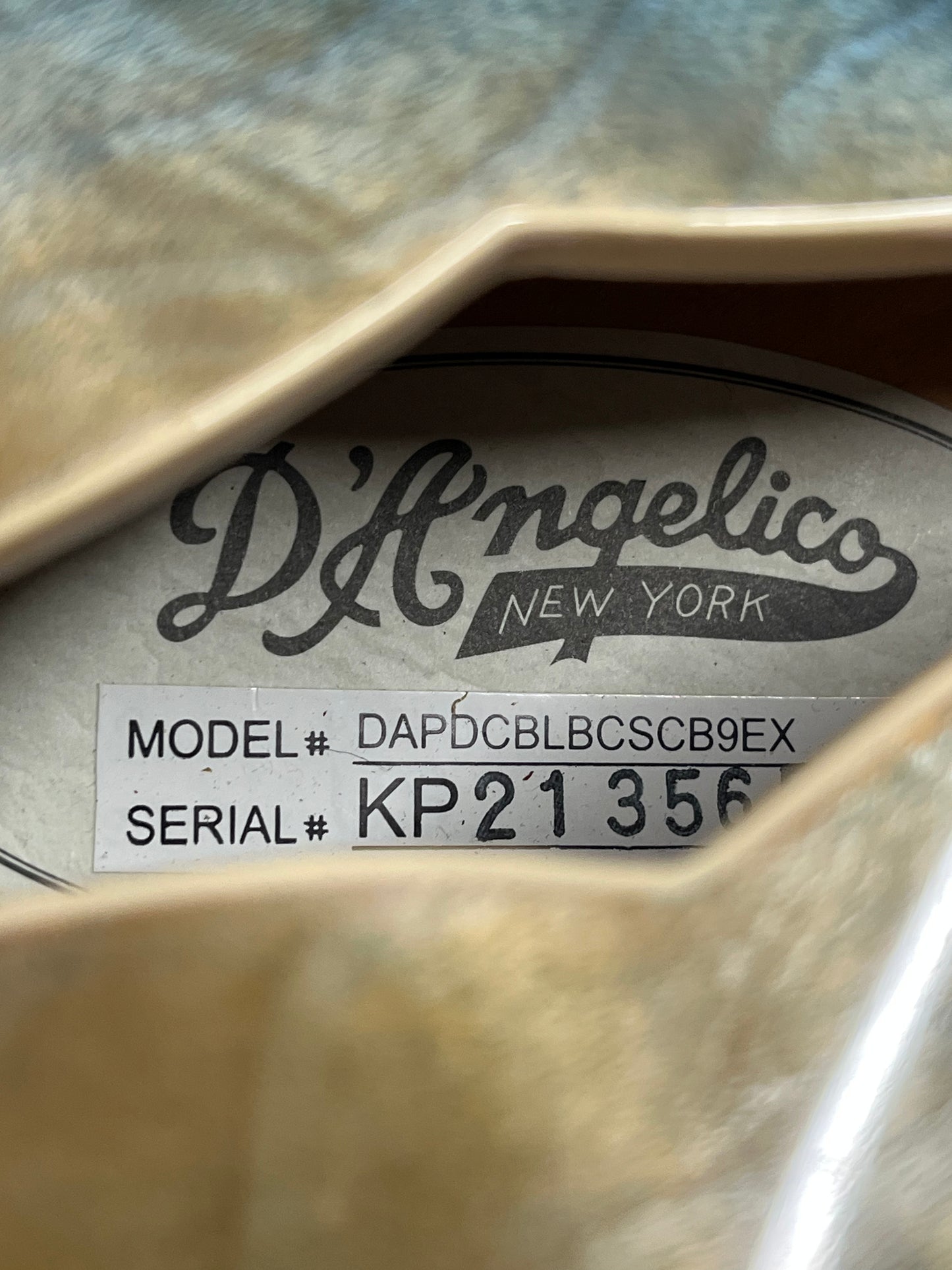 D'Angelico DAPDCBLBCSCB9EX Doublecut Semi-Hollow Body Electric Guitar