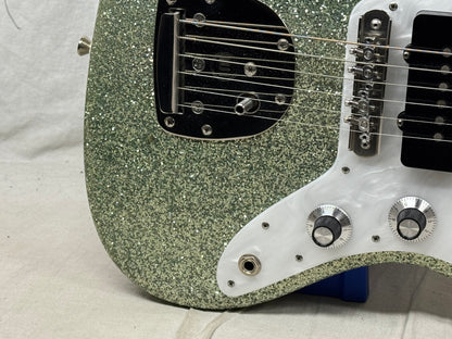 Shelton Electric Instruments Custom GalaxyFlite galaxy flite Guitar with Case 2022 - Mermaid Sea Glass Sparkle