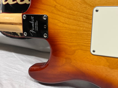 Fender American Standard Stratocaster Strat HSS Shawbucker Electric Guitar with Case - Sienna Sunburst