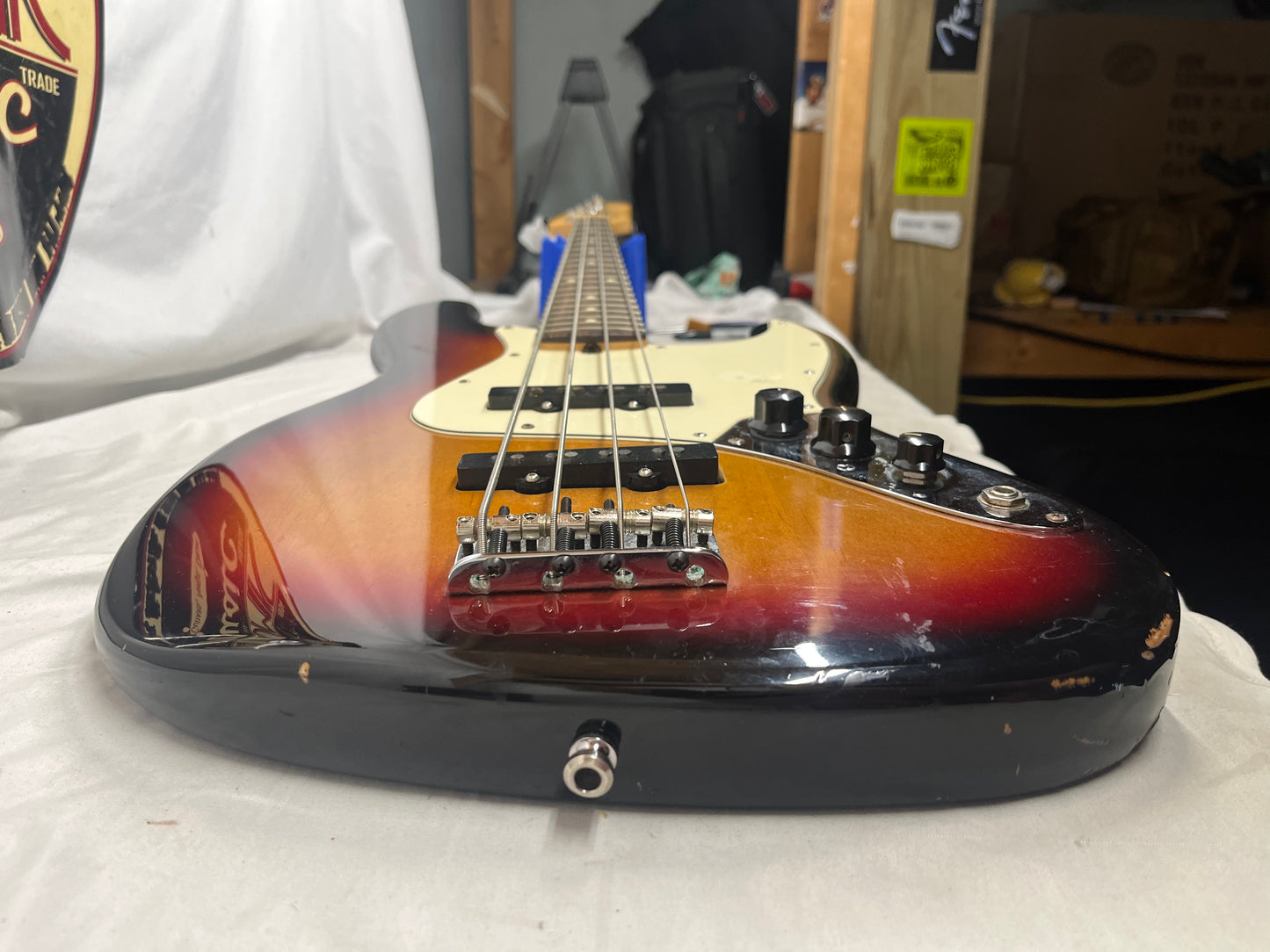 Fender American 4-String Electric Jazz Bass with Hard Case - 3-Color Sunburst