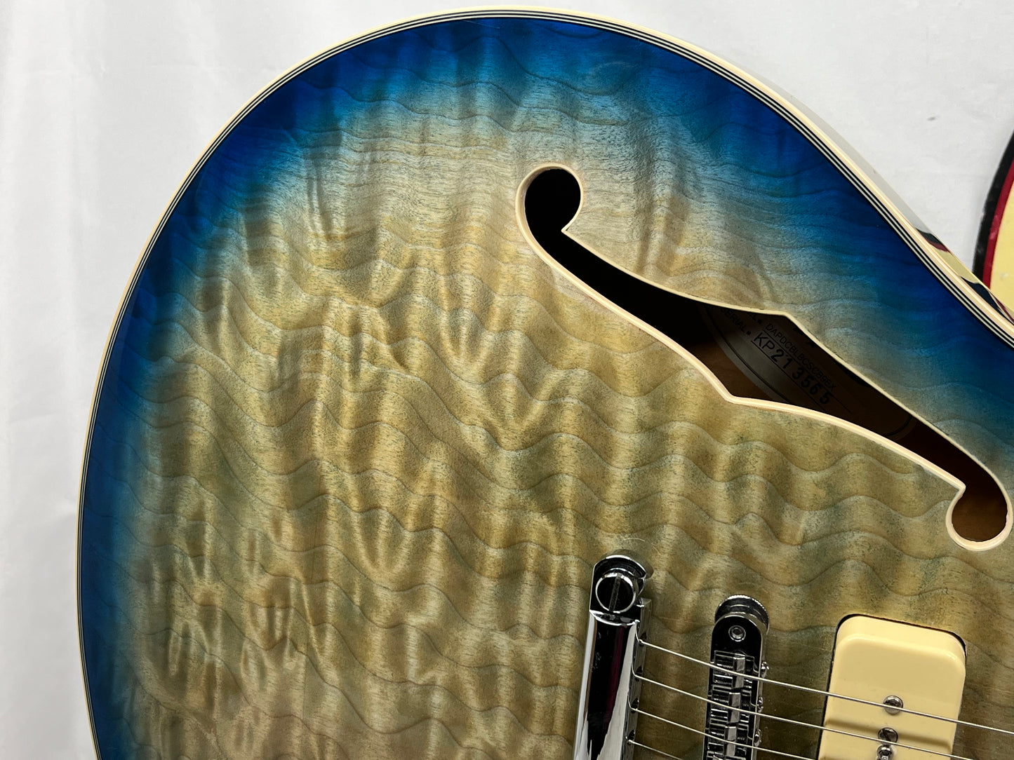 D'Angelico DAPDCBLBCSCB9EX Doublecut Semi-Hollow Body Electric Guitar