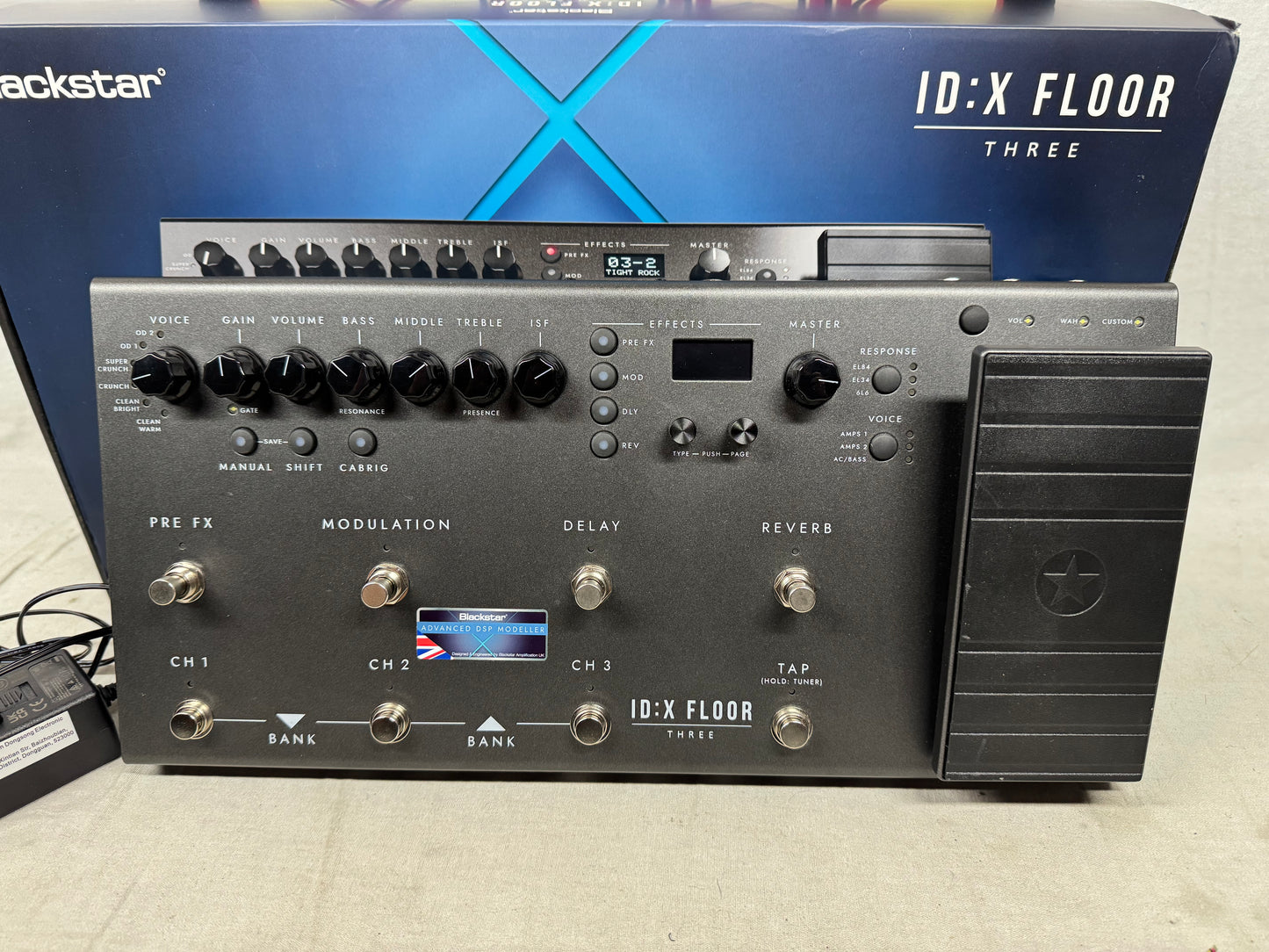 Blackstar ID:X Floor Three Guitar Multi-Effects Pedal with Power Supply + Box