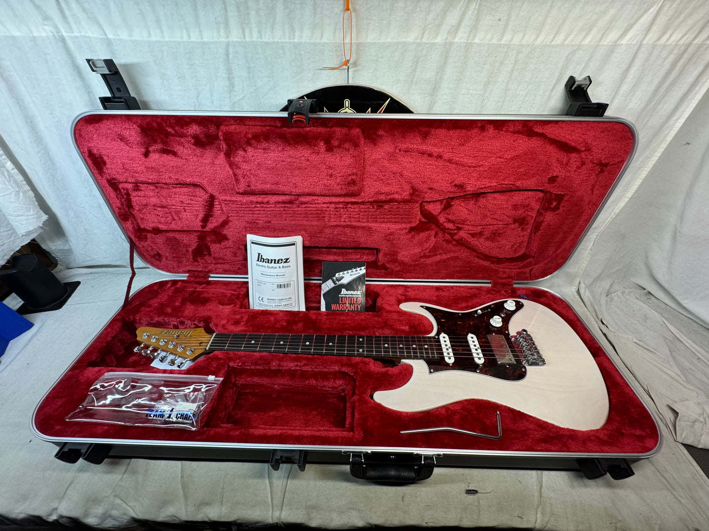 Ibanez Prestige AZ Series AZ2204N-AWD AZ2204 Guitar with Case - MIJ Made In Japan 2023 - Antique White Blonde