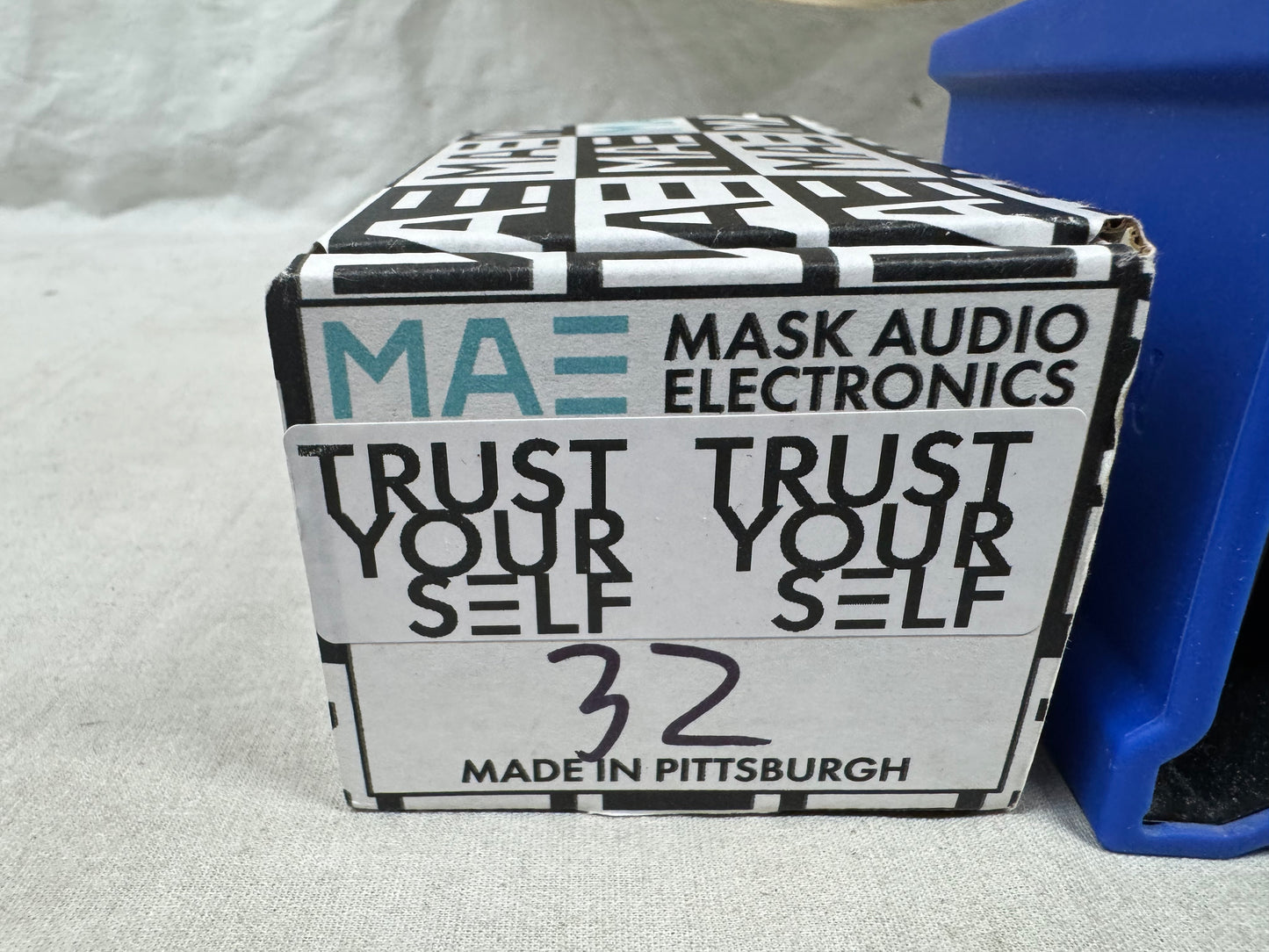 Mask Audio Electronics MAE Trust Yourself Distortion Pedal with Box