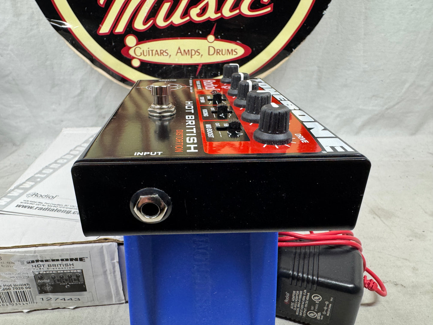 Radial Engineering ToneBone Hot British Tube Distortion Pedal with Power Supply + Box