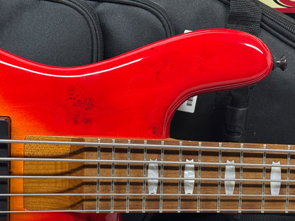 Spector Euro Series Eurobolt 5-String Bass with Gig Bag - Inferno Red