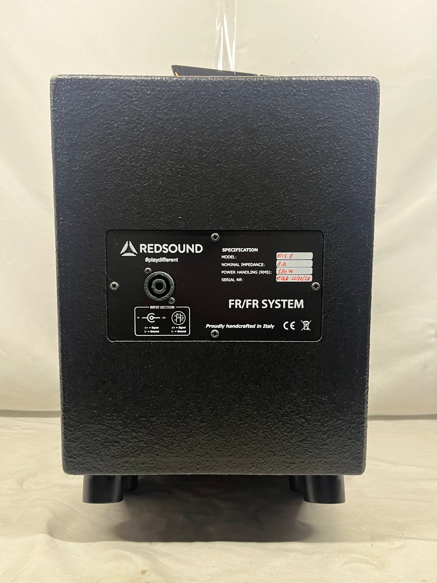 Red Sound Elis.8 Stereo Bundle FR/FR Full Range Flat Response Active and Passive Speaker Cabinets Pair