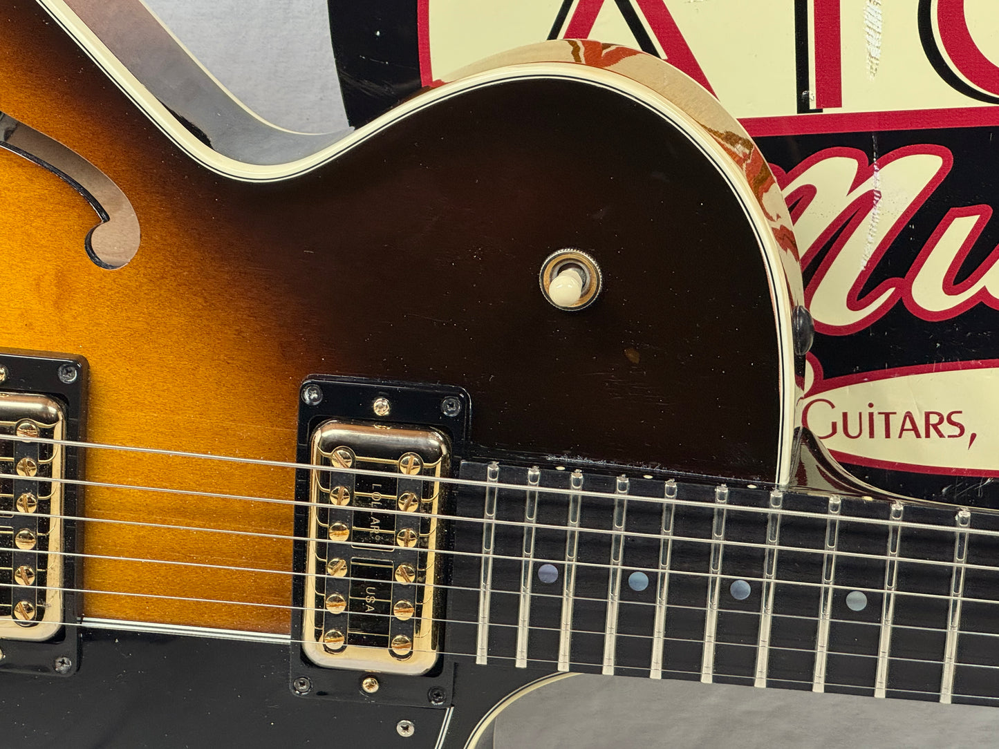 Gibson Howard Roberts Fusion Semi-Hollowbody Guitar with Lollartron pickups + Case - pro headstock repair! 1988