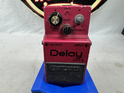 Boss DM-2 dm2 Delay Pedal - missing 1 knob - MIJ Made In Japan / ACA 12-volt power 1982