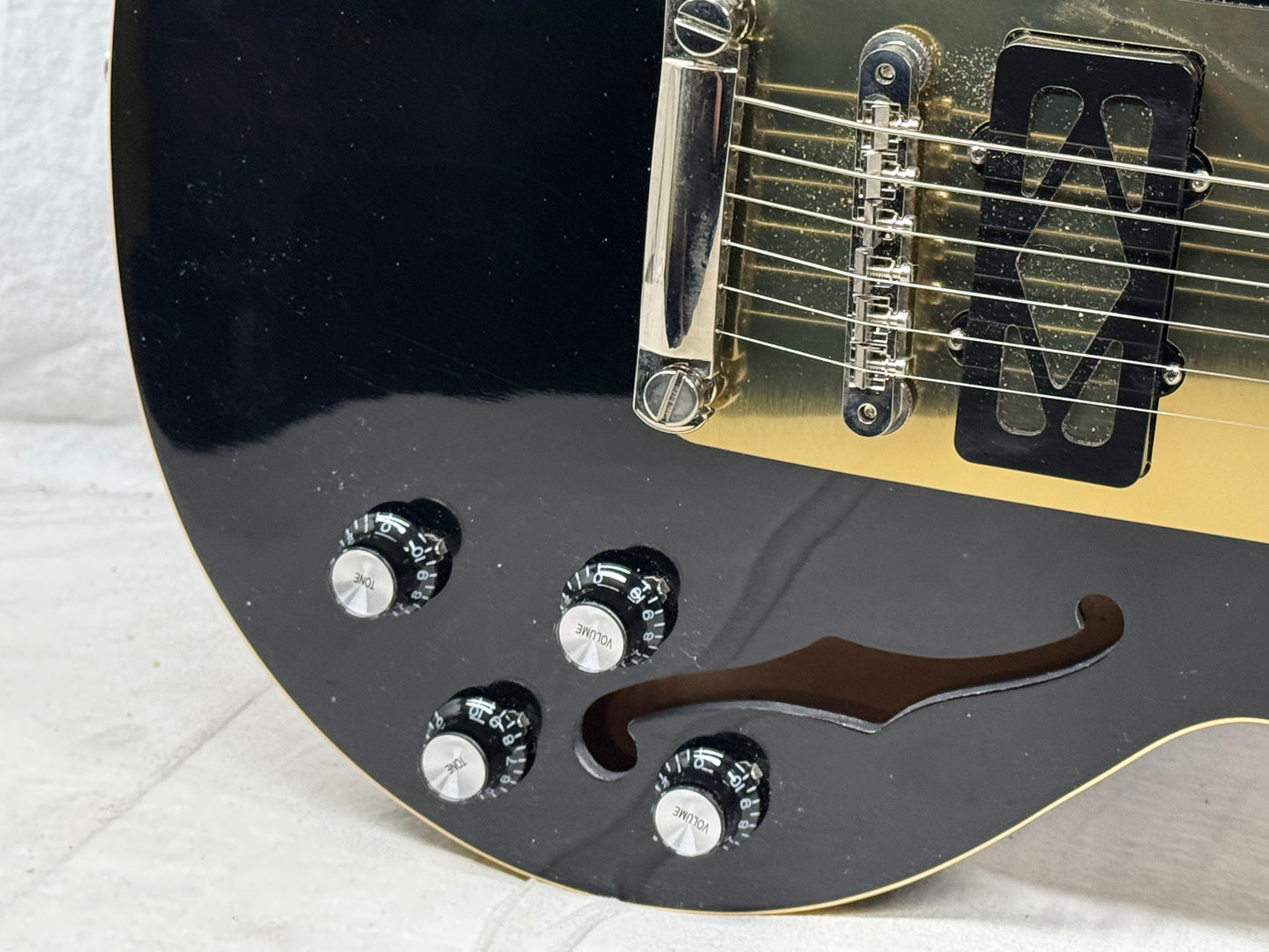Gibson Memphis ES-235 es235 Thinline Semi-Hollowbody Guitar - modified 2018 - Gloss Ebony / Black - Local Pickup Only