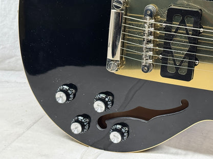 Gibson Memphis ES-235 es235 Thinline Semi-Hollowbody Guitar - modified 2018 - Gloss Ebony / Black - Local Pickup Only