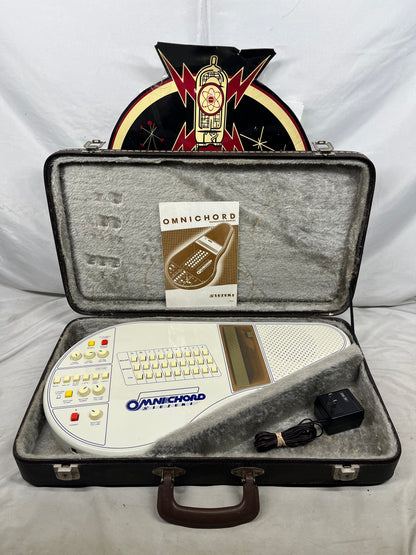 Suzuki OM-27 Omichord 1980s with Case and Power Supply - Ivory