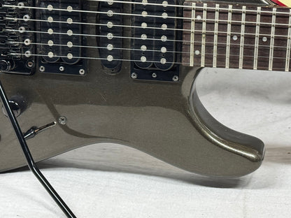 Squier by Fender Standard Series Stagemaster stage master HSH Deluxe Guitar - MIK Made In Korea 2000 - Pewter Gray Metallic