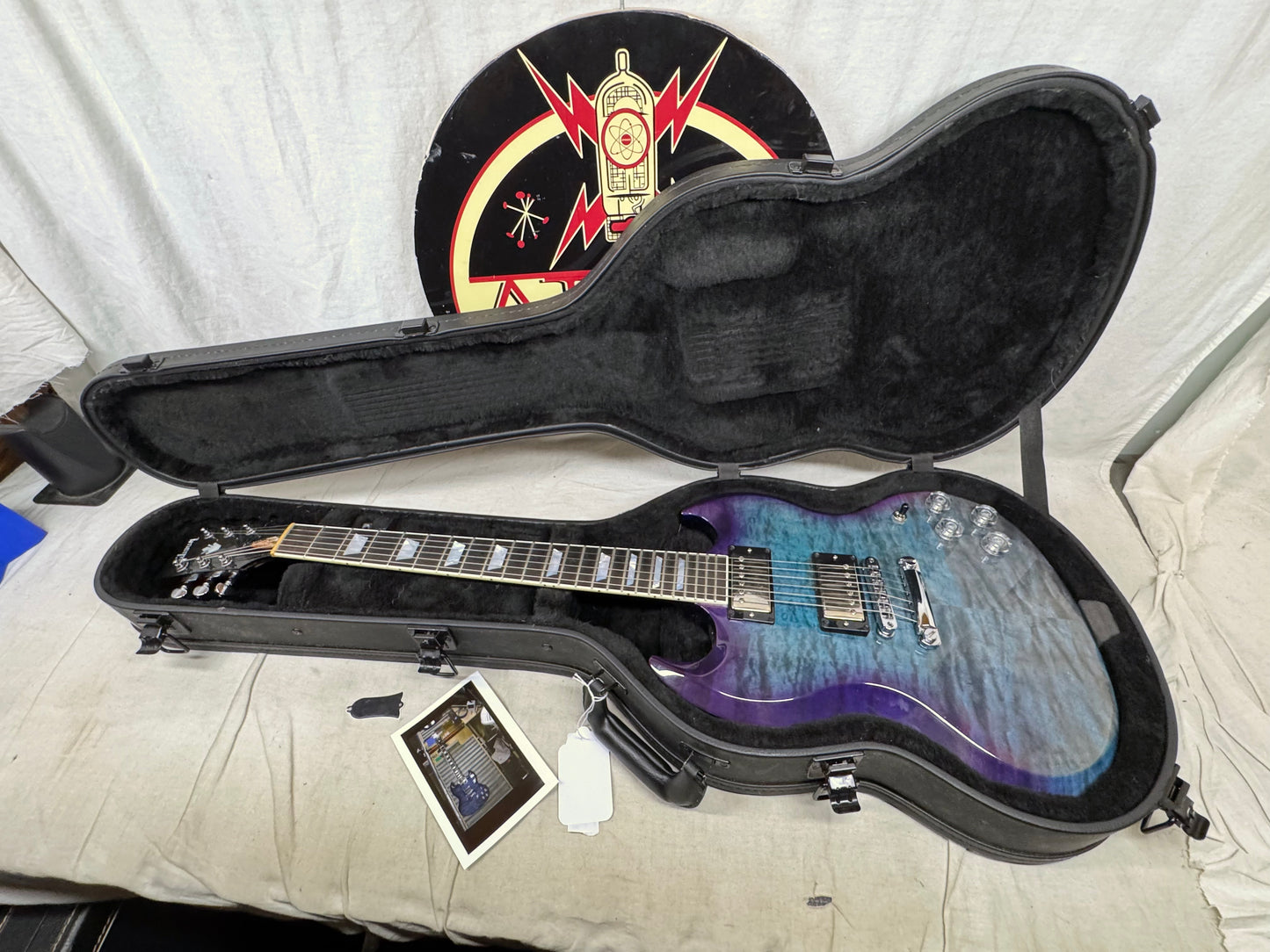 Gibson SG Modern Guitar with Case - Headstock Repaired - UGLY! 2023 - Blueberry Fade