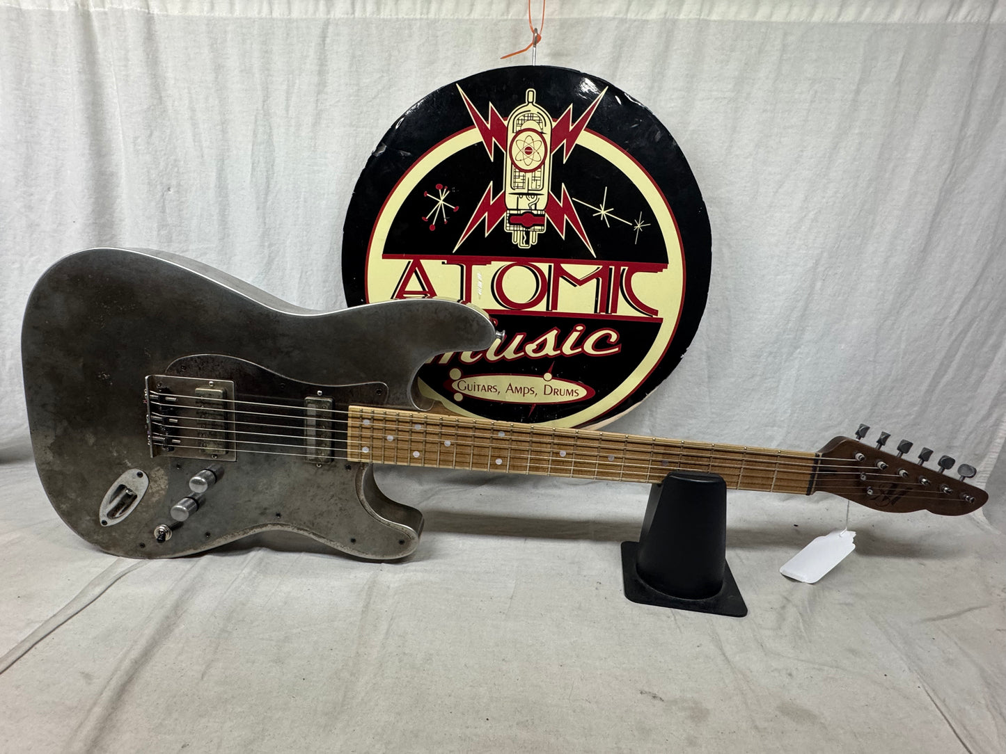 Mule Resophonic Mulecaster S-style Hollow Body Steel body Guitar with Case