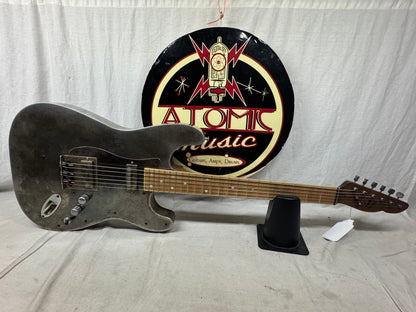 Mule Resophonic Mulecaster S-style Hollow Body Steel body Guitar with Case