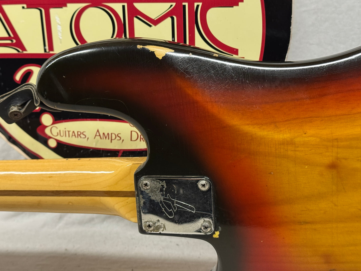 Fender PARTS BASS ? Fretless Precision Bass 4-string P-Bass with Case 1970s - 3-Color Sunburst / Maple neck